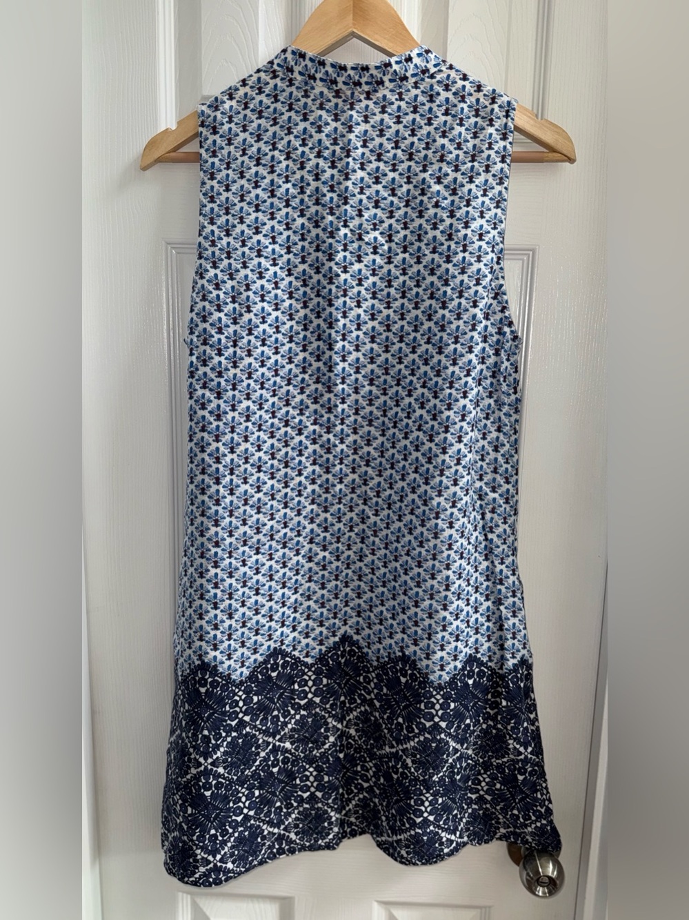 Tory Burch Castillo Corsage Sheath Knee Length Dress M Blue Summer Everyday Chic - Picture 6 of 13